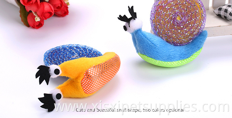 Pet Plush Snail Shape Toys Cat Favorite Scratcher cat toy